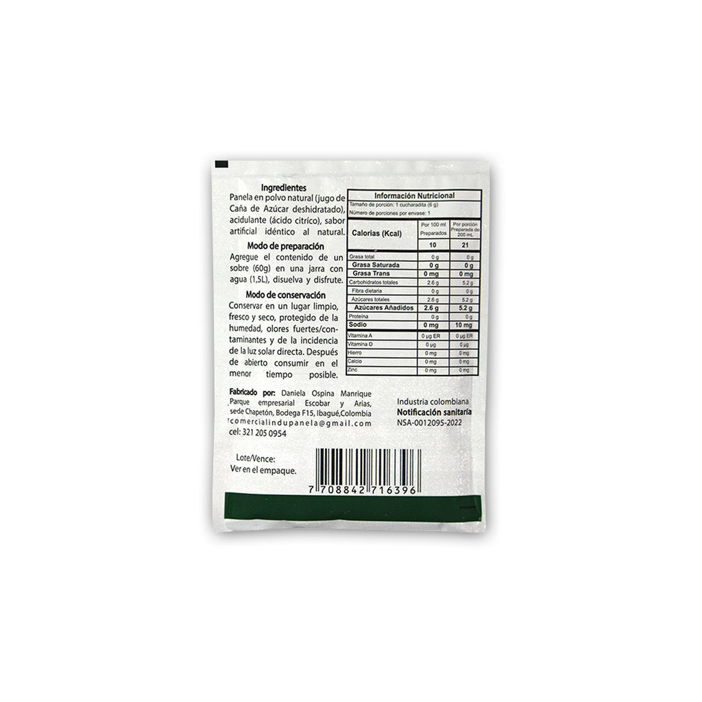 Panela en Polvo Saborizada – Caja x12 unds