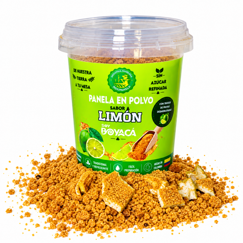 Panela en Polvo sabor a Limón con Trozos de Frutas