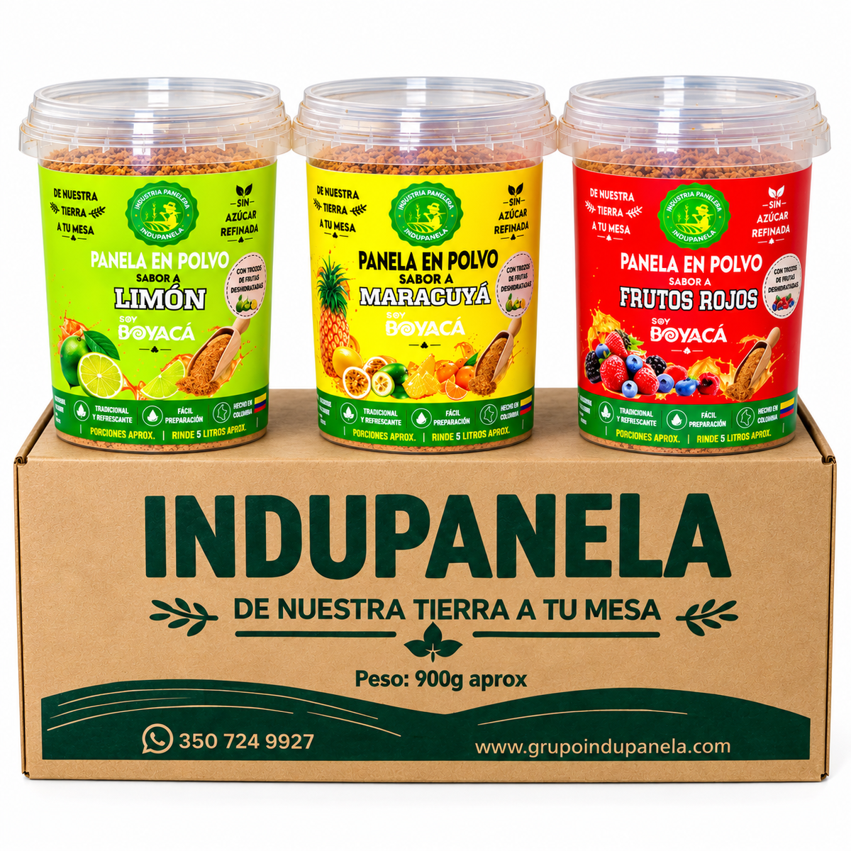Trío Boyacá - Combo 3 Sabores con Trozos de Fruta Natural